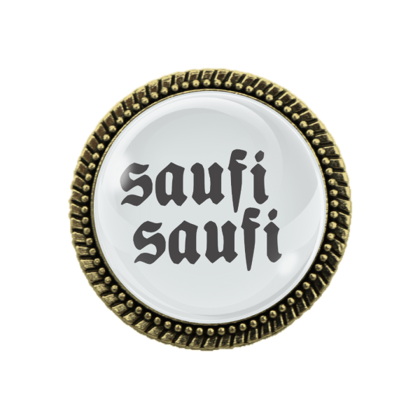 Gaudibroschn „Saufi Saufi“ in Bronze kannst du auf Volksfest getragen